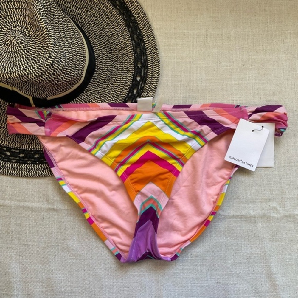 Gibson Latimer Striped Bikini Bottom NEW